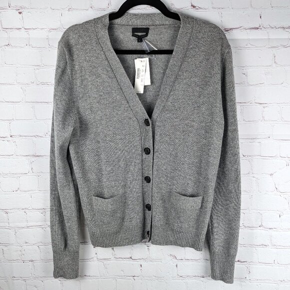 J. Crew Sweaters - NEW J. Crew Gray Cashmere Cardigan Sweater - Large